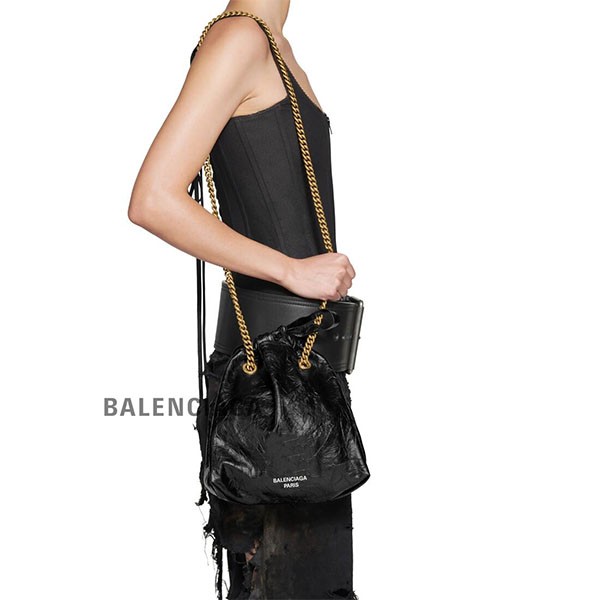 leverandør billige Balenciaga Crush lille mulepose til kvinder i billige Balenciaga tasker