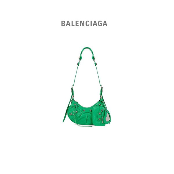 rabat herre Balenciaga Xs skuldertaske til kvinder i grøn, rabat Balenciaga til salg