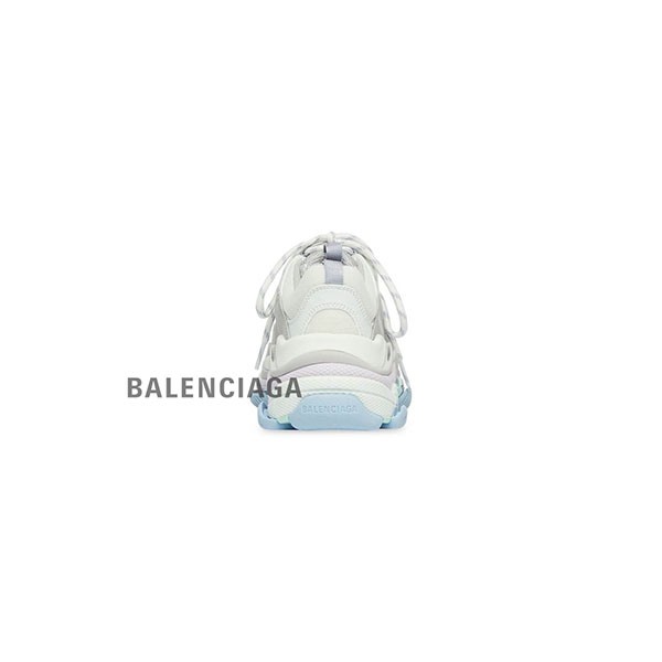 engros Denmark Balenciaga Triple S sneaker til i hvid/blå, replika Balenciaga sko salg